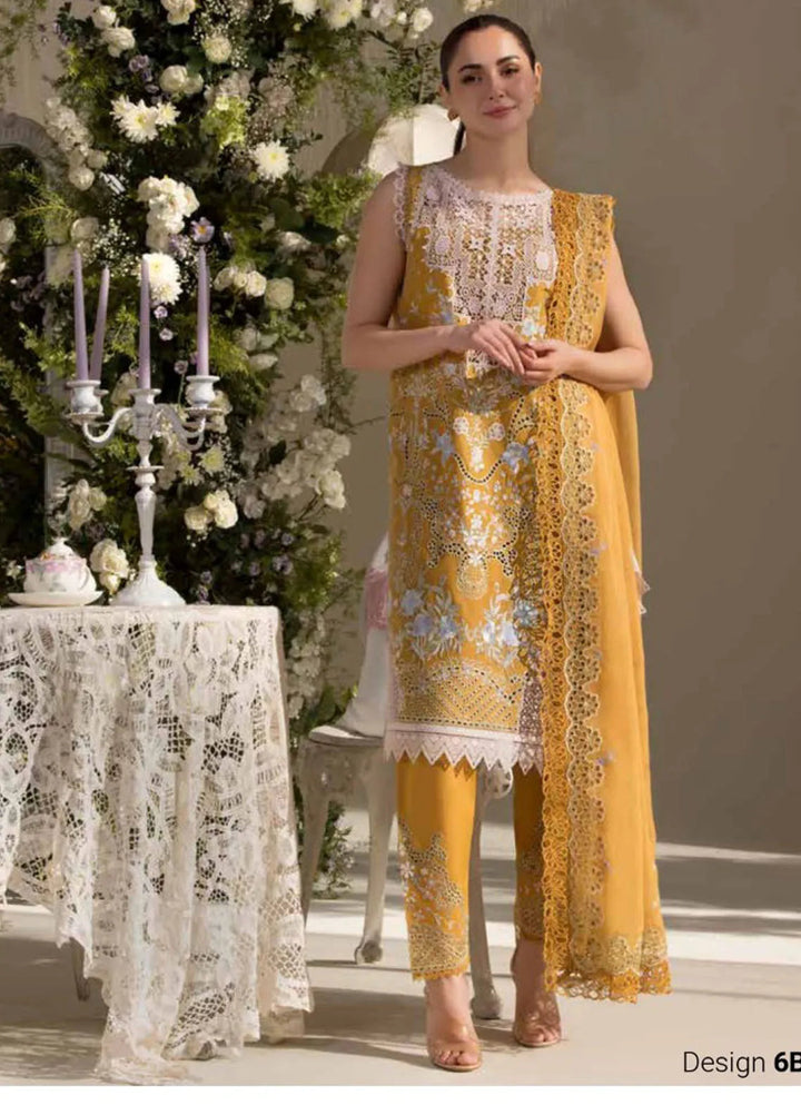 Sobia Nazir Embroidered Lawn Suit Unstitched 3 Piece SN25LL D-6B - Summer Collection