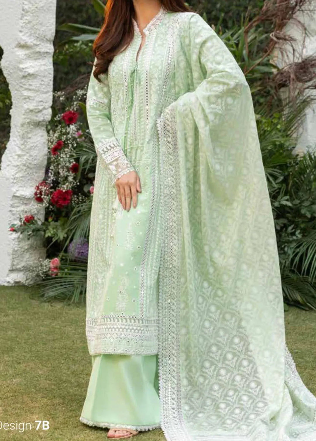 Sobia Nazir Embroidered Lawn Suit Unstitched 3 Piece SN25LL D-7B - Summer Collection