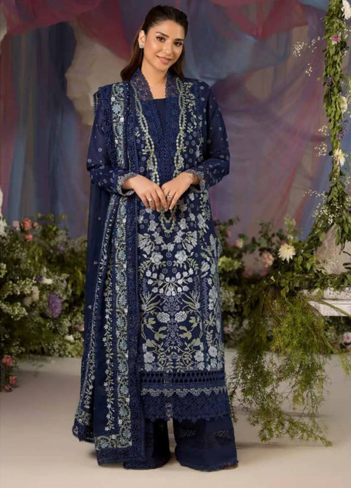 Sobia Nazir Embroidered Lawn Suit Unstitched 3 Piece SN25LL D-8A - Summer Collection