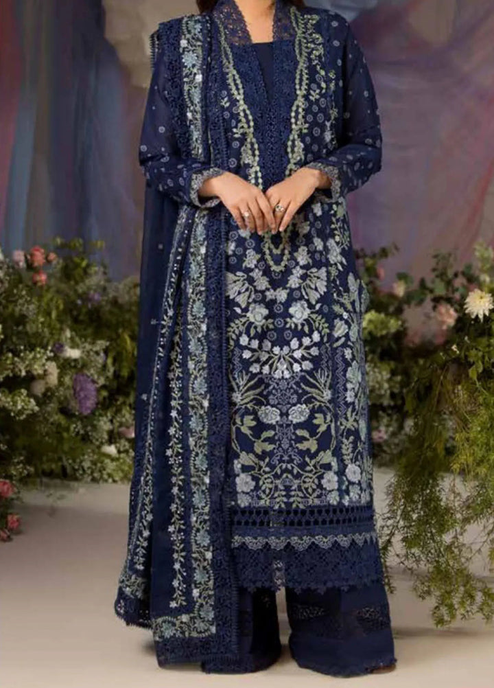 Sobia Nazir Embroidered Lawn Suit Unstitched 3 Piece SN25LL D-8A - Summer Collection