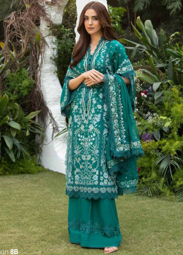 Minor Defect - Sobia Nazir Embroidered Lawn Suit Unstitched 3 Piece SN25LL D-8B - Summer Collection