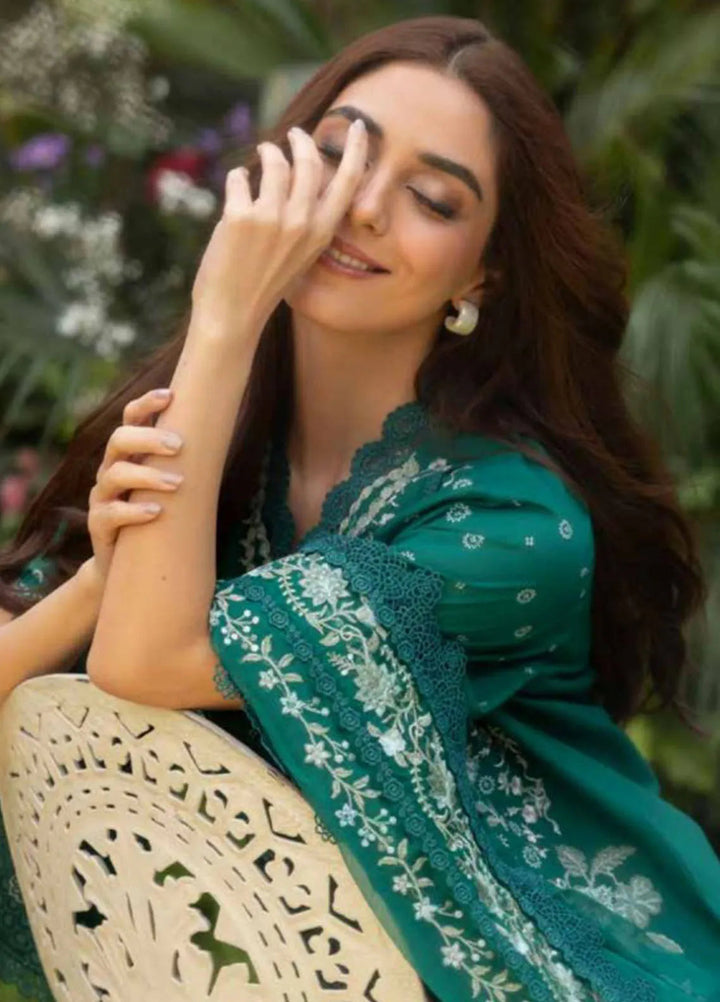 Minor Defect - Sobia Nazir Embroidered Lawn Suit Unstitched 3 Piece SN25LL D-8B - Summer Collection