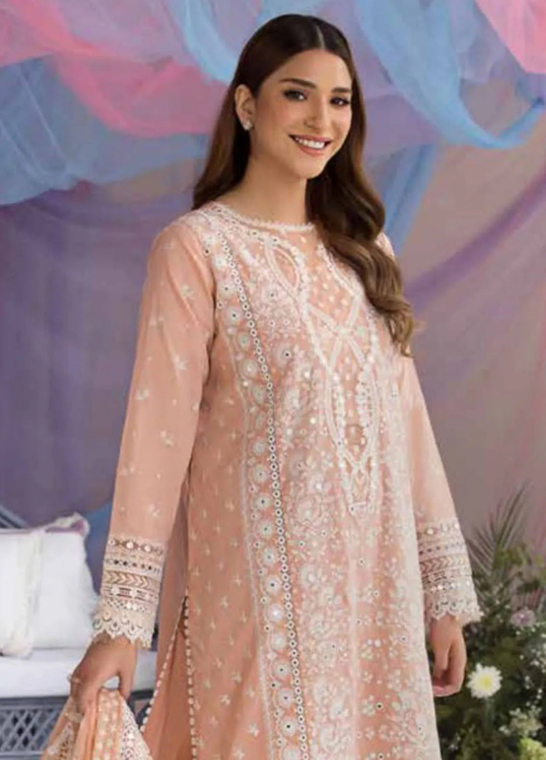 Sobia Nazir Embroidered Lawn Suit Unstitched 3 Piece SN25LL D-9B - Summer Collection