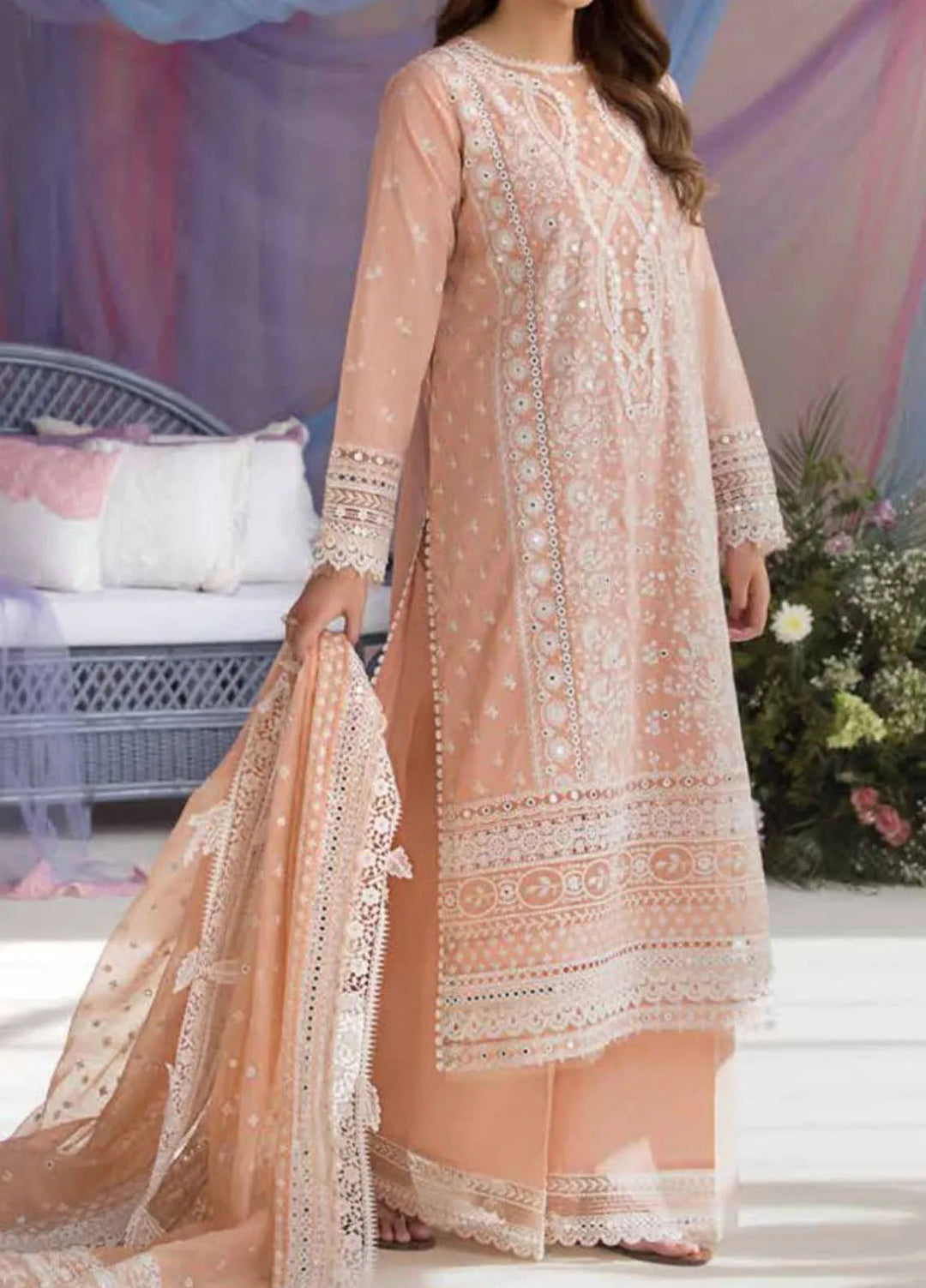 Sobia Nazir Embroidered Lawn Suit Unstitched 3 Piece SN25LL D-9B - Summer Collection