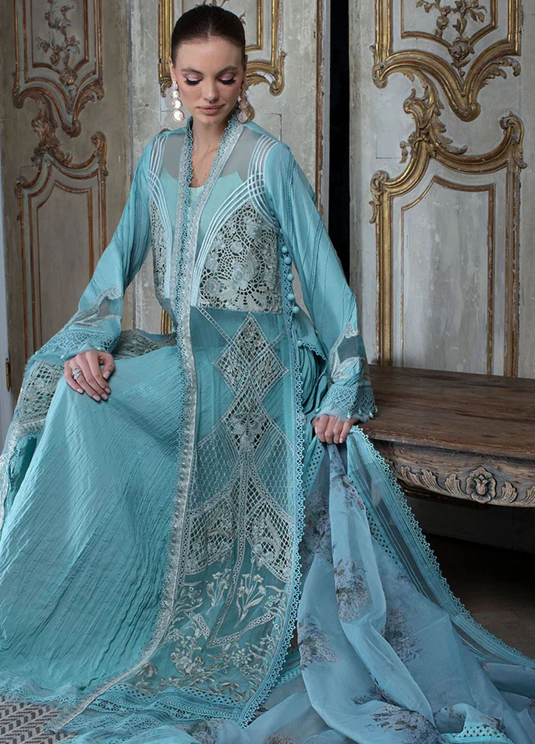Sobia Nazir Embroidered Lawn Suits Unstitched 3 Piece SN24LL 10A - Luxury Summer Collection