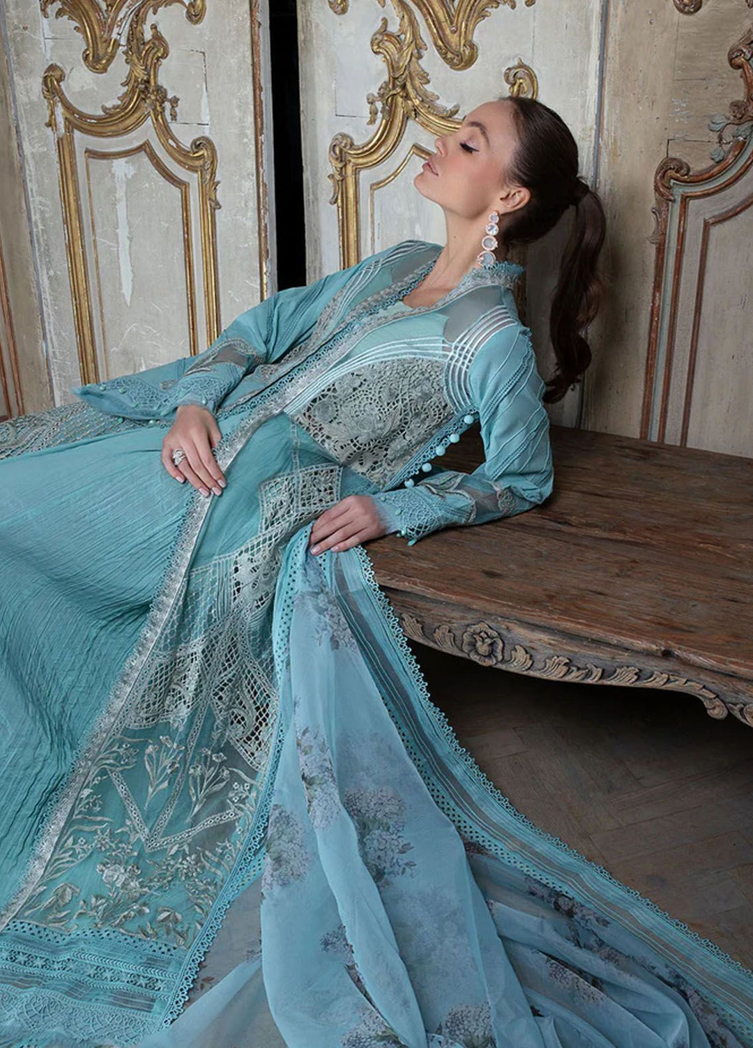 Sobia Nazir Embroidered Lawn Suits Unstitched 3 Piece SN24LL 10A - Luxury Summer Collection