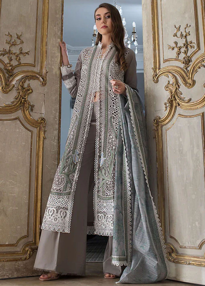 Sobia Nazir Embroidered Lawn Suits Unstitched 3 Piece SN24LL 11B - Luxury Summer Collection