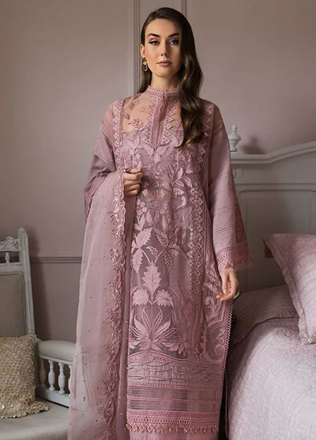Sobia Nazir Embroidered Lawn Suits Unstitched 3 Piece SN24LL 12A - Luxury Summer Collection