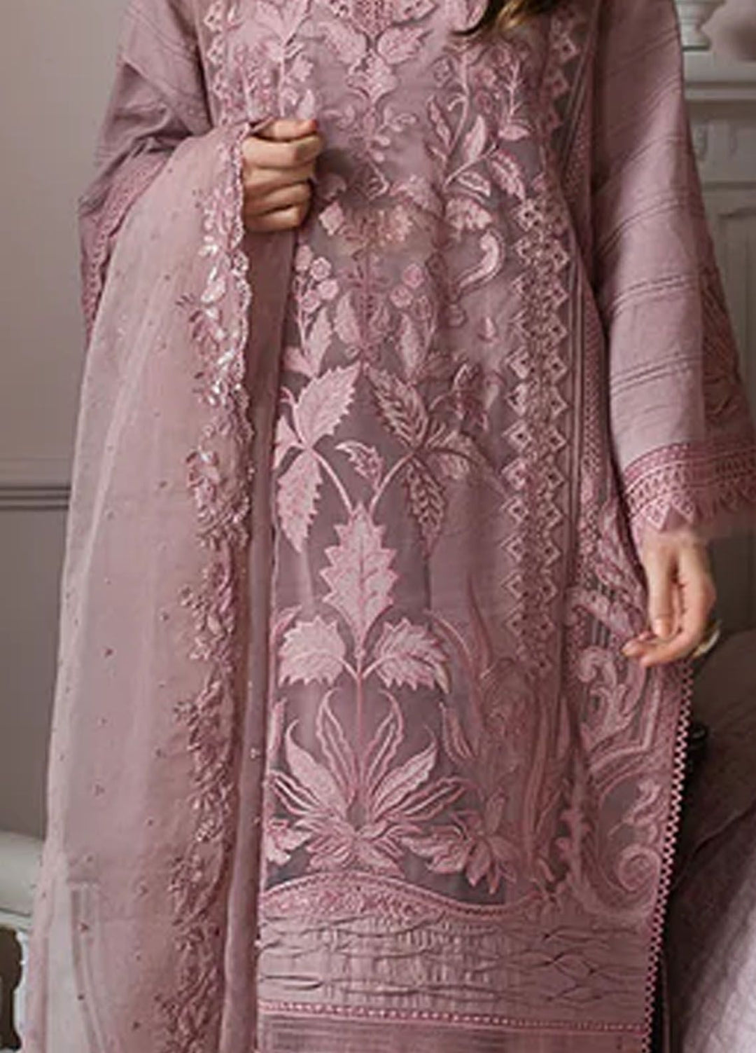 Sobia Nazir Embroidered Lawn Suits Unstitched 3 Piece SN24LL 12A - Luxury Summer Collection