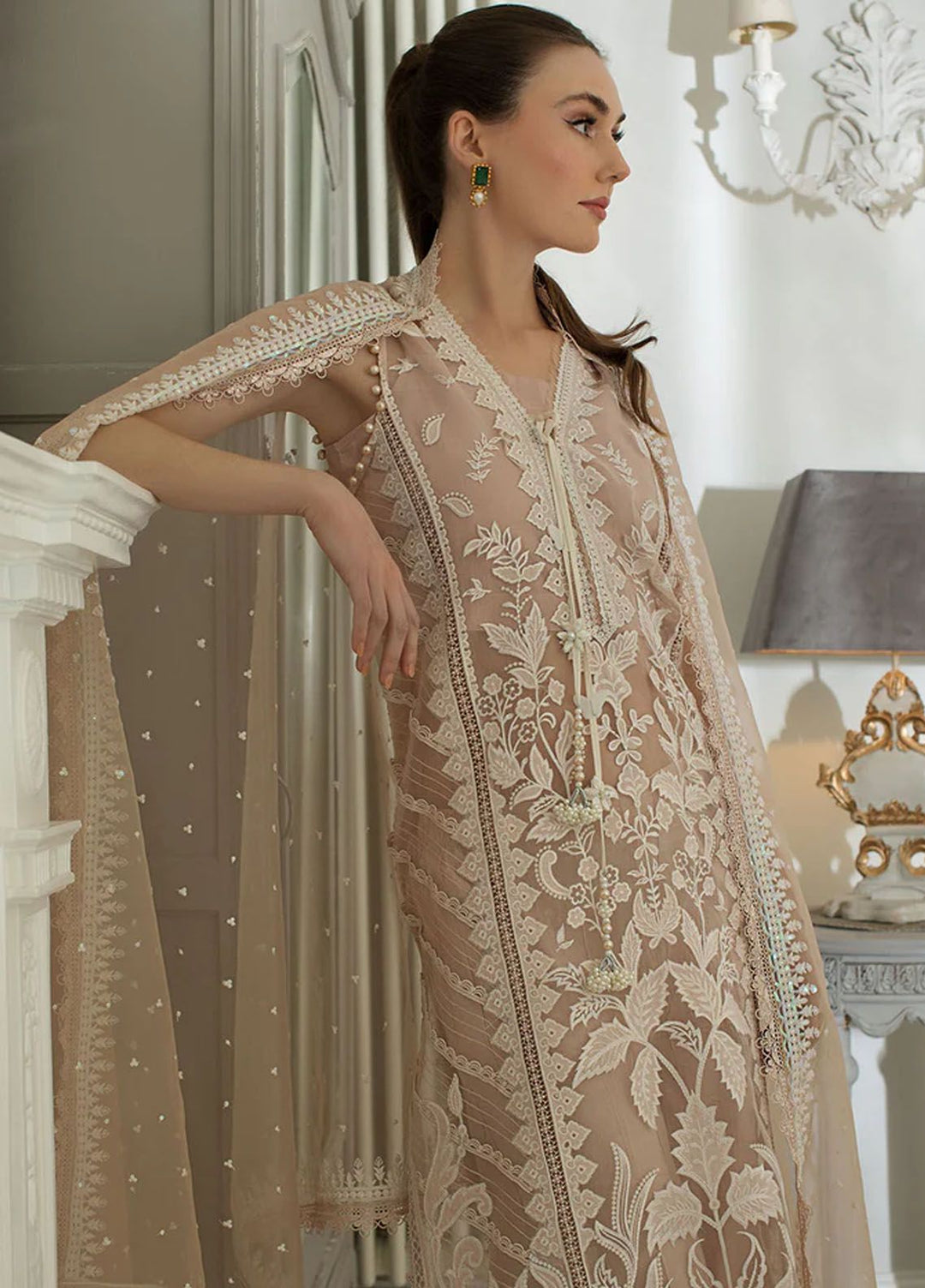 Sobia Nazir Embroidered Lawn Suits Unstitched 3 Piece SN24LL 12B - Luxury Summer Collection