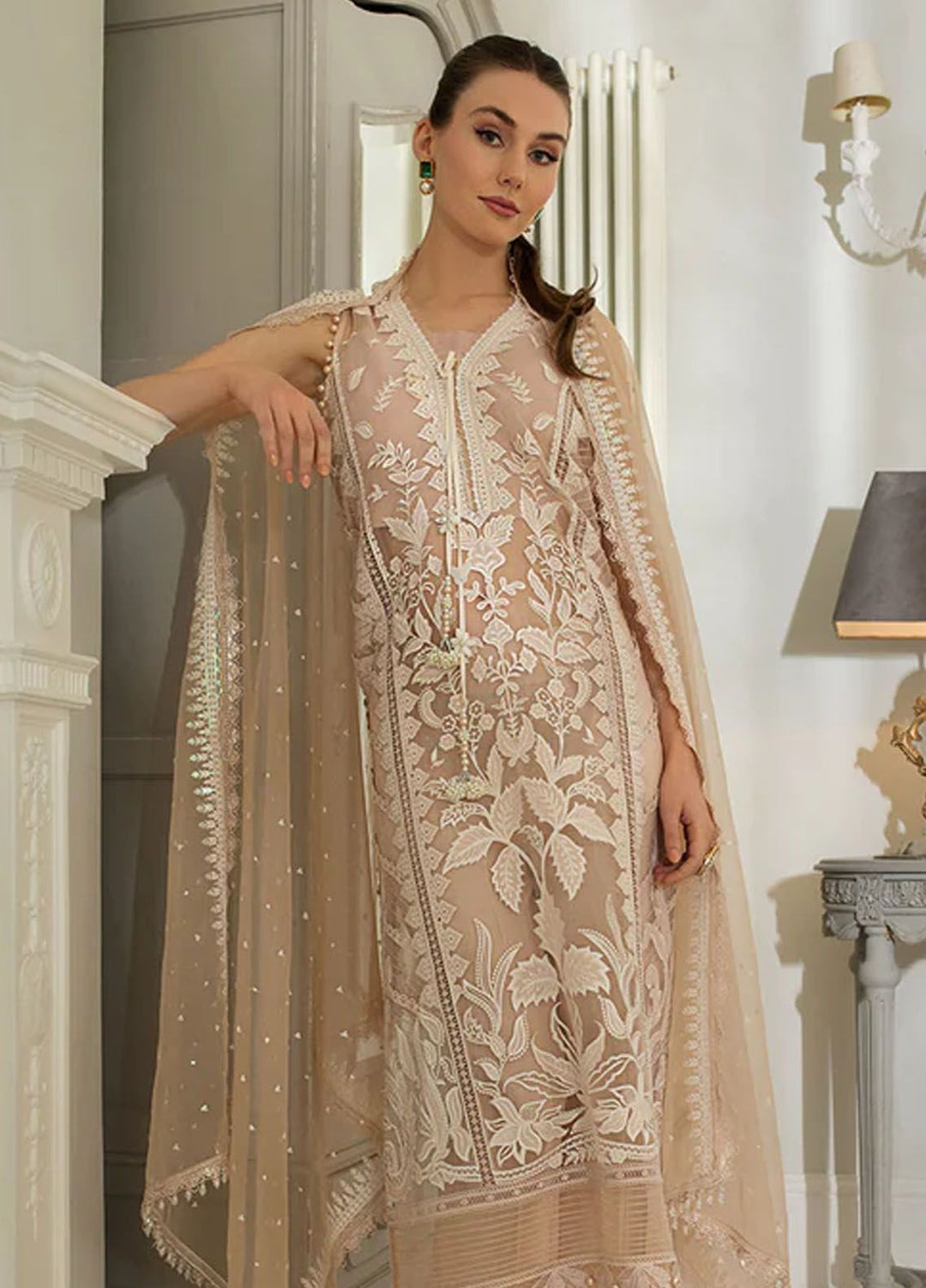 Sobia Nazir Embroidered Lawn Suits Unstitched 3 Piece SN24LL 12B - Luxury Summer Collection