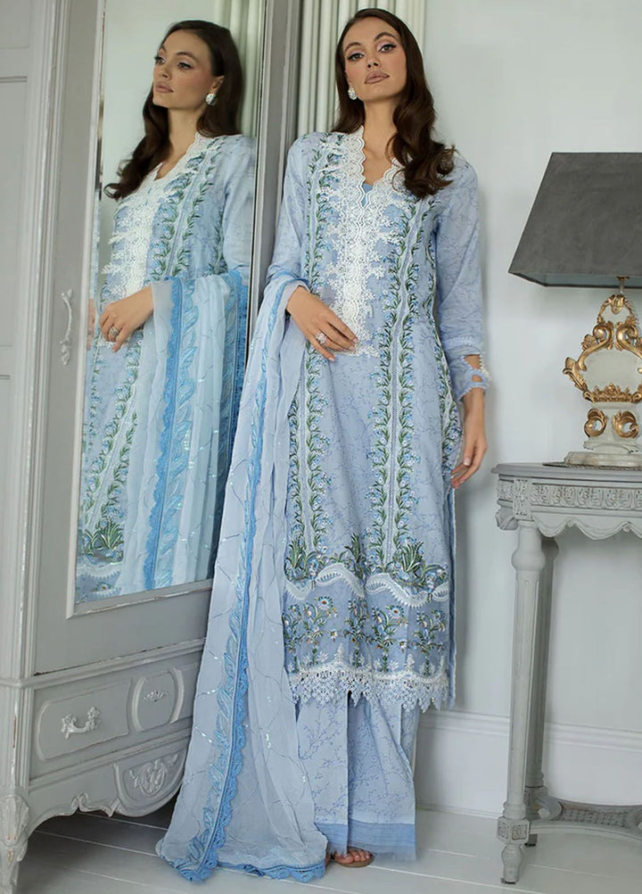 Sobia Nazir Embroidered Lawn Suits Unstitched 3 Piece SN24LL 13A - Luxury Summer Collection