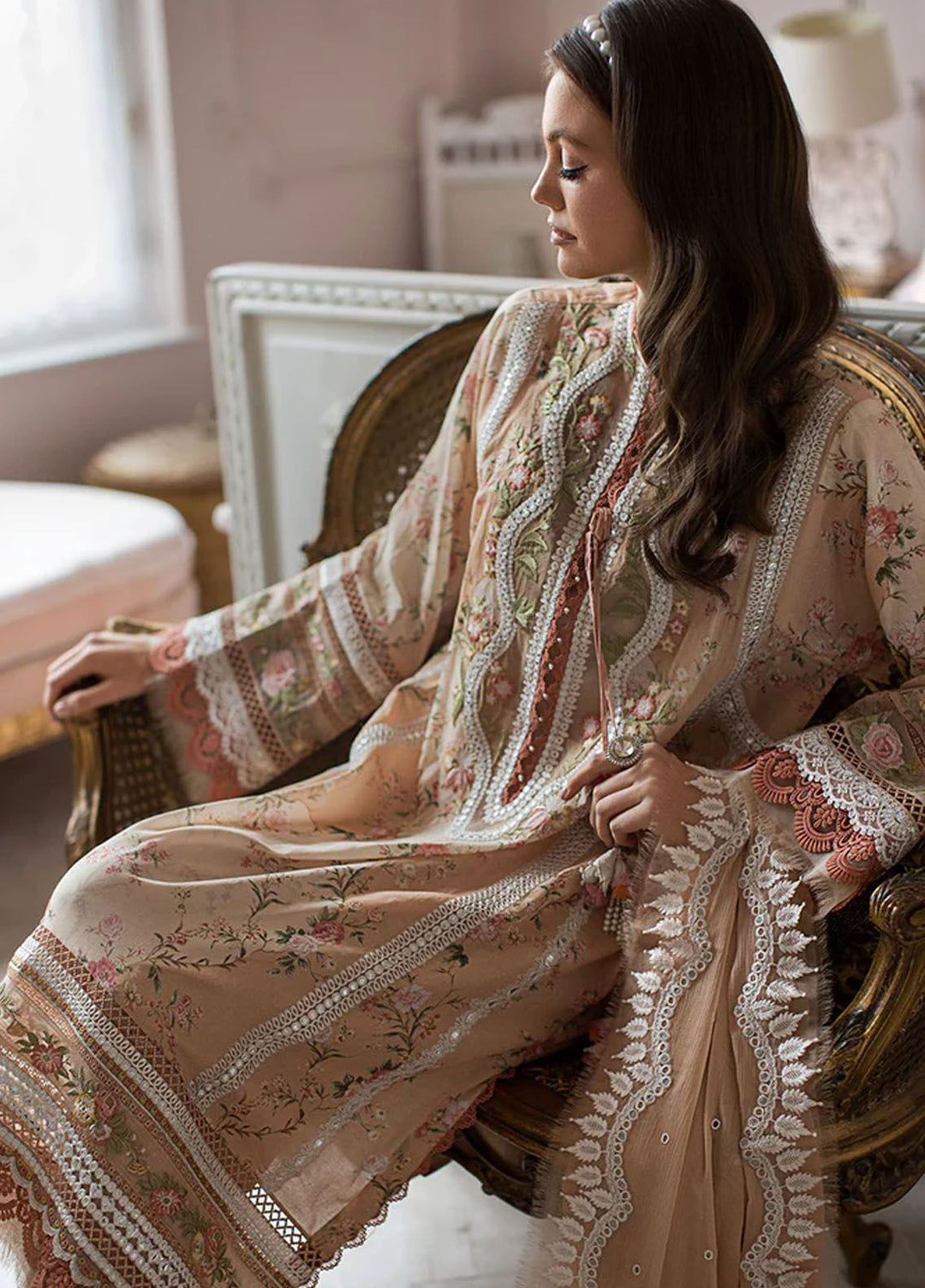 Sobia Nazir Embroidered Lawn Suits Unstitched 3 Piece SN24LL 14B - Luxury Summer Collection