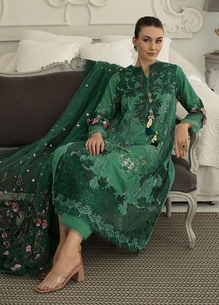 Sobia Nazir Embroidered Lawn Suits Unstitched 3 Piece SN24LL 15B - Luxury Summer Collection