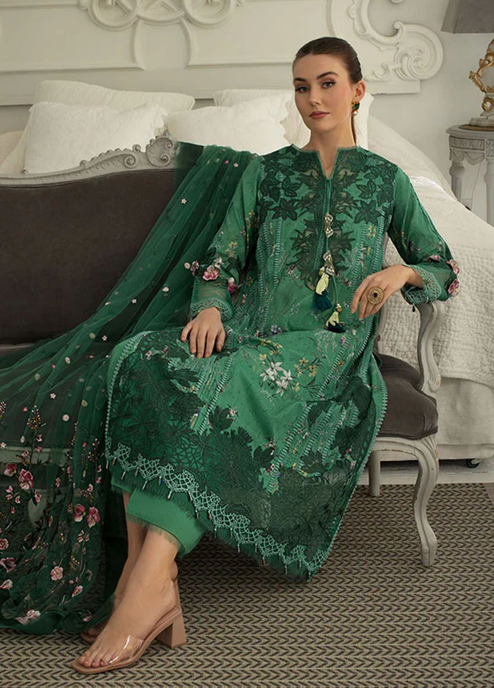 Sobia Nazir Embroidered Lawn Suits Unstitched 3 Piece SN24LL 15B - Luxury Summer Collection