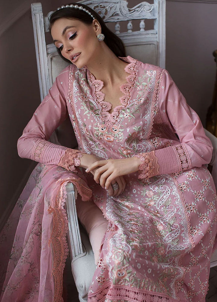 Sobia Nazir Embroidered Lawn Suits Unstitched 3 Piece SN24LL 1B - Luxury Summer Collection