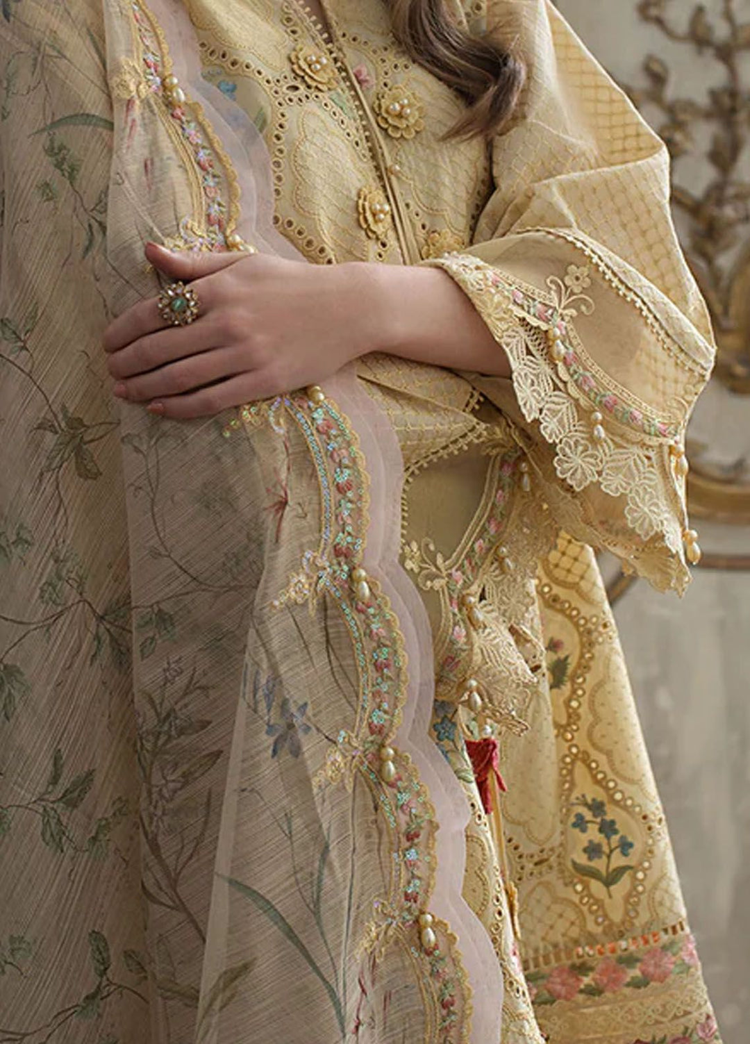 Sobia Nazir Embroidered Lawn Suits Unstitched 3 Piece SN24LL 2B - Luxury Summer Collection