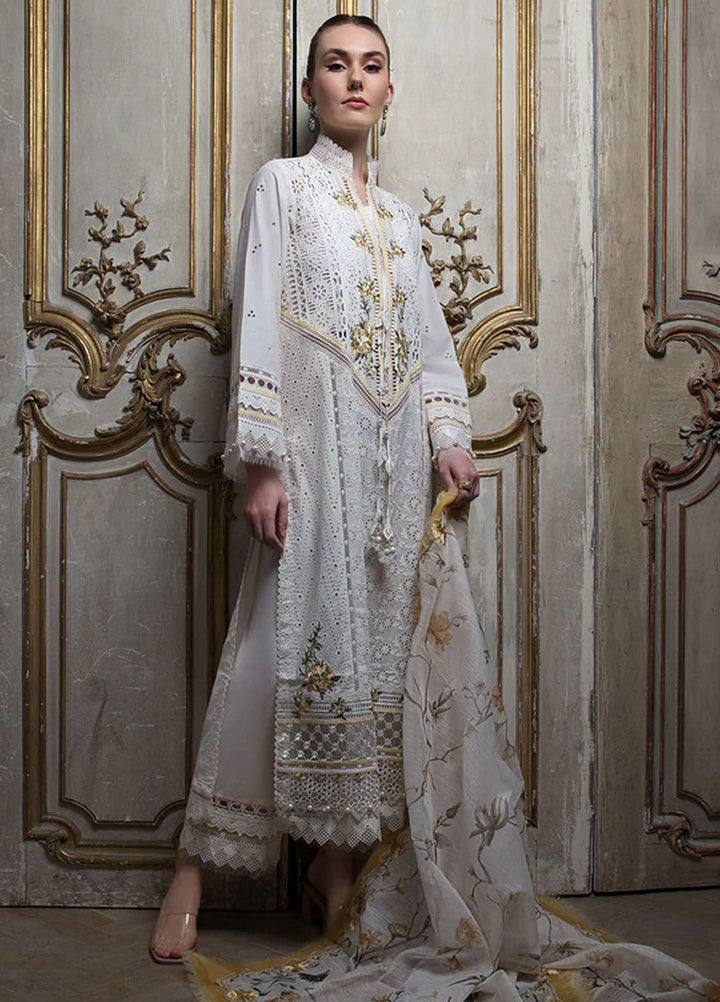 Sobia Nazir Embroidered Lawn Suits Unstitched 3 Piece SN24LL 3A - Luxury Summer Collection