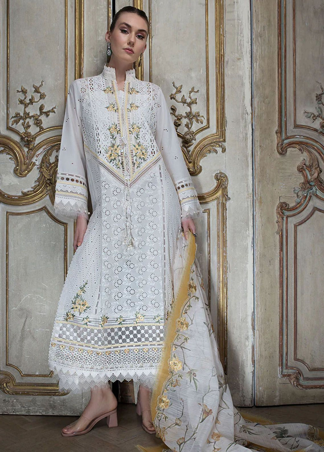 Sobia Nazir Embroidered Lawn Suits Unstitched 3 Piece SN24LL 3A - Luxury Summer Collection