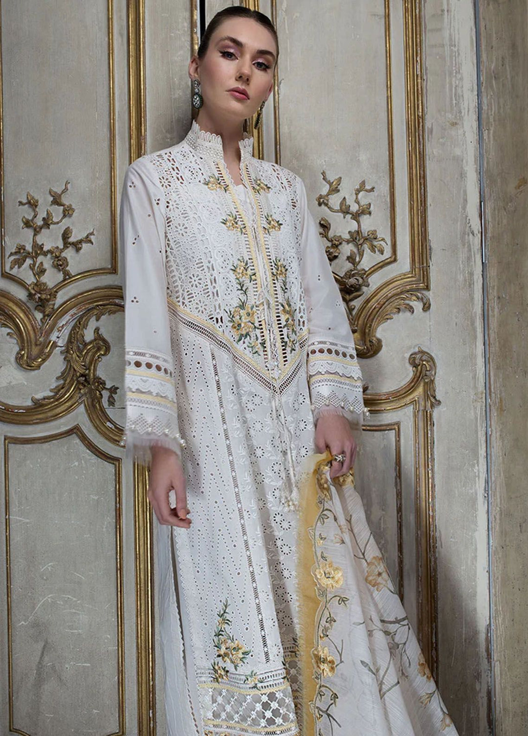 Sobia Nazir Embroidered Lawn Suits Unstitched 3 Piece SN24LL 3A - Luxury Summer Collection