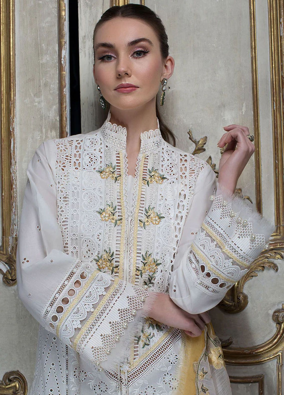 Sobia Nazir Embroidered Lawn Suits Unstitched 3 Piece SN24LL 3A - Luxury Summer Collection