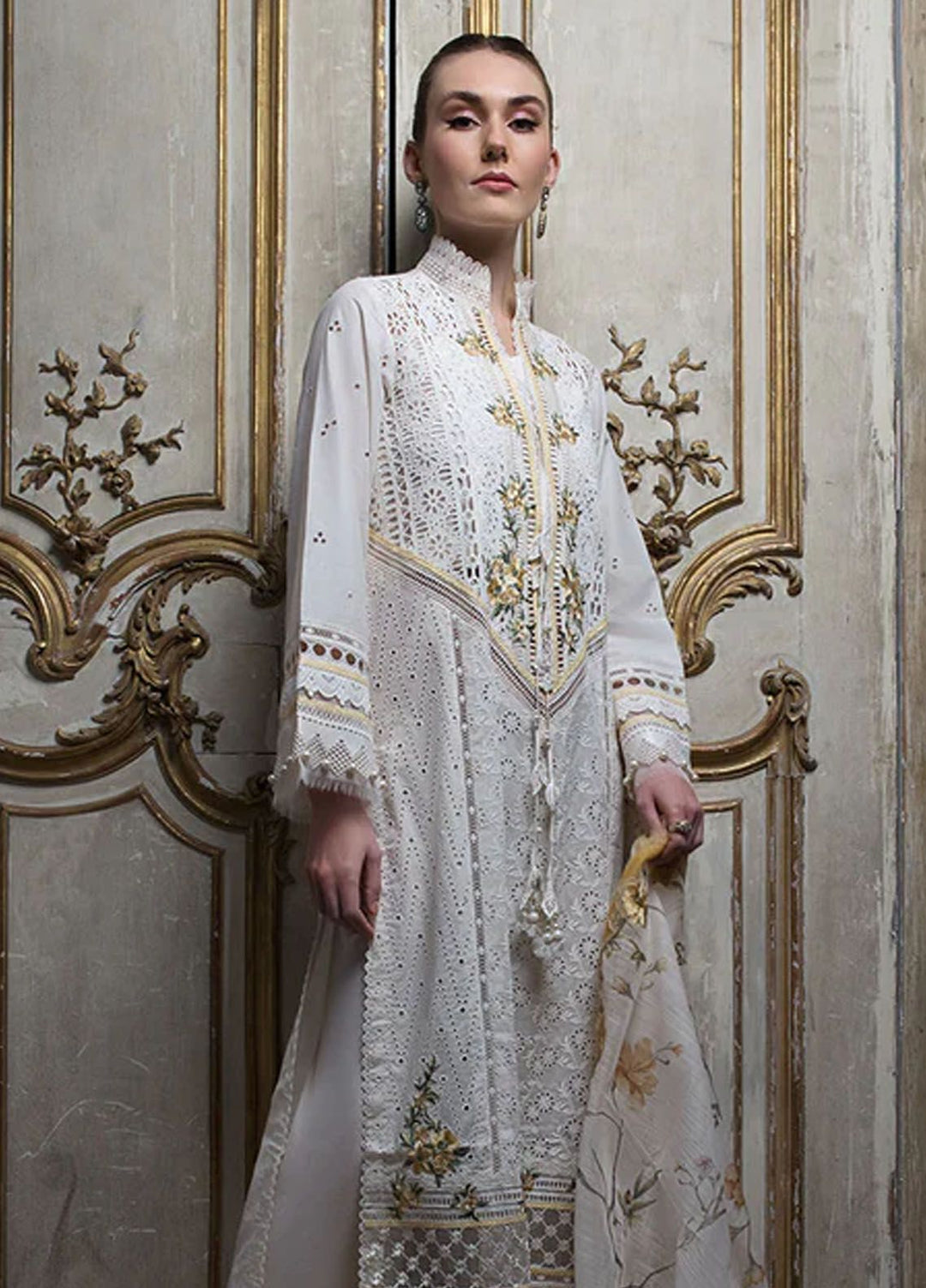 Sobia Nazir Embroidered Lawn Suits Unstitched 3 Piece SN24LL 3A - Luxury Summer Collection