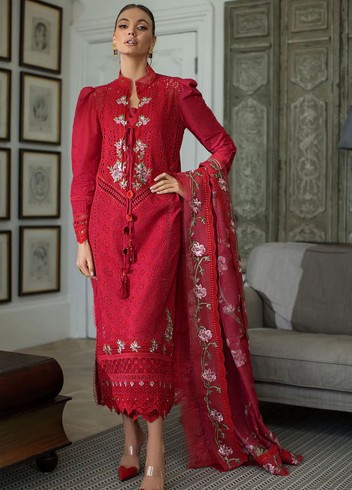Sobia Nazir Embroidered Lawn Suits Unstitched 3 Piece SN24LL 3B - Luxury Summer Collection