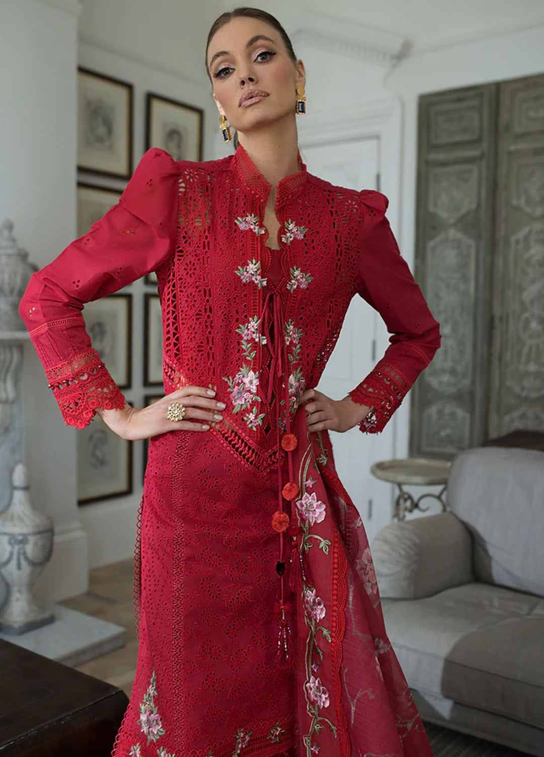 Sobia Nazir Embroidered Lawn Suits Unstitched 3 Piece SN24LL 3B - Luxury Summer Collection