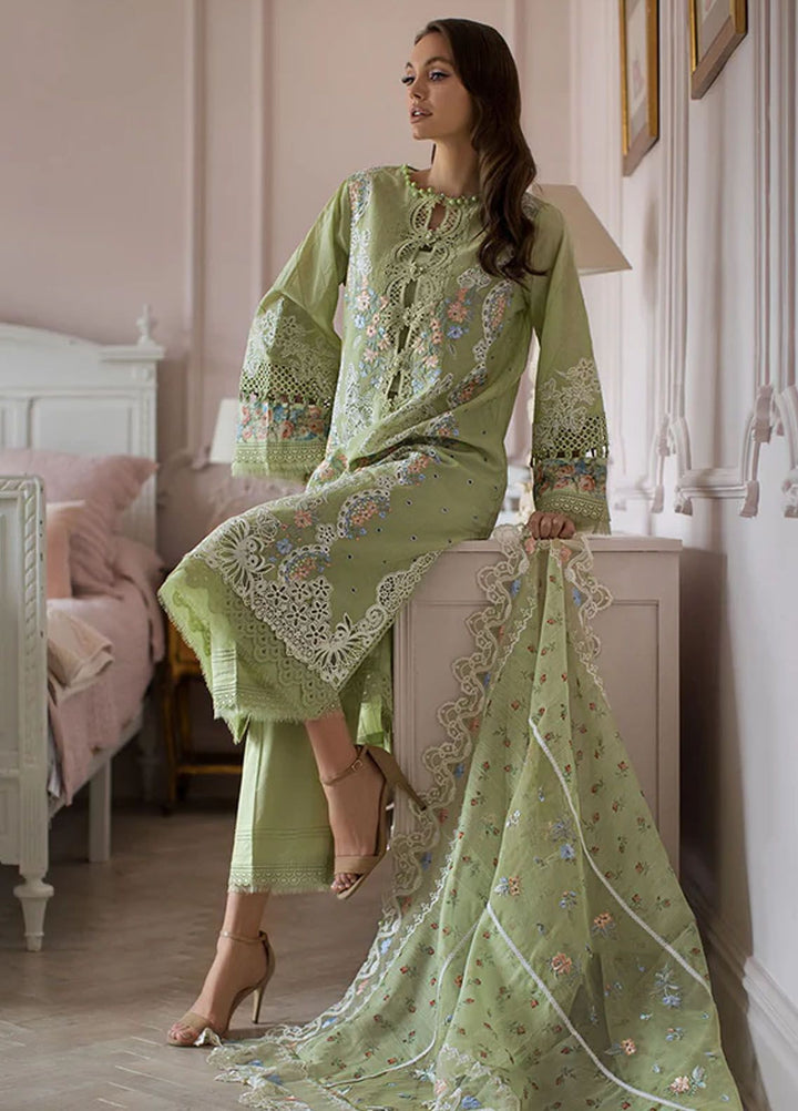 Sobia Nazir Embroidered Lawn Suits Unstitched 3 Piece SN24LL 4A - Luxury Summer Collection