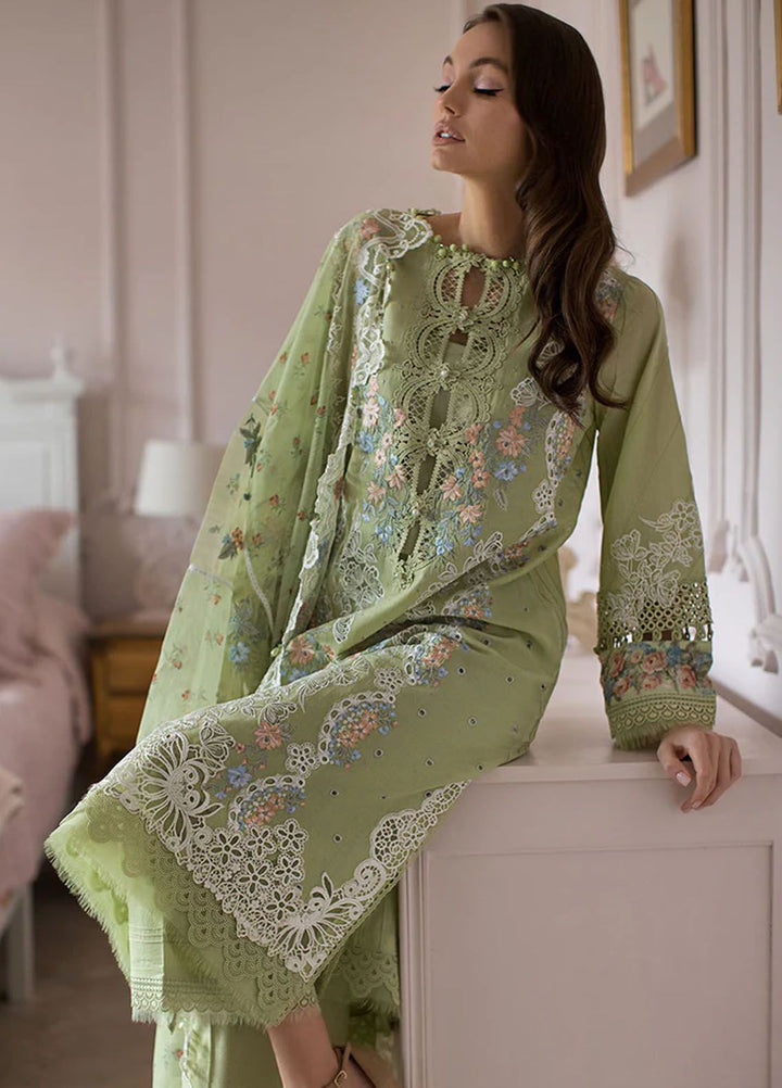 Sobia Nazir Embroidered Lawn Suits Unstitched 3 Piece SN24LL 4A - Luxury Summer Collection