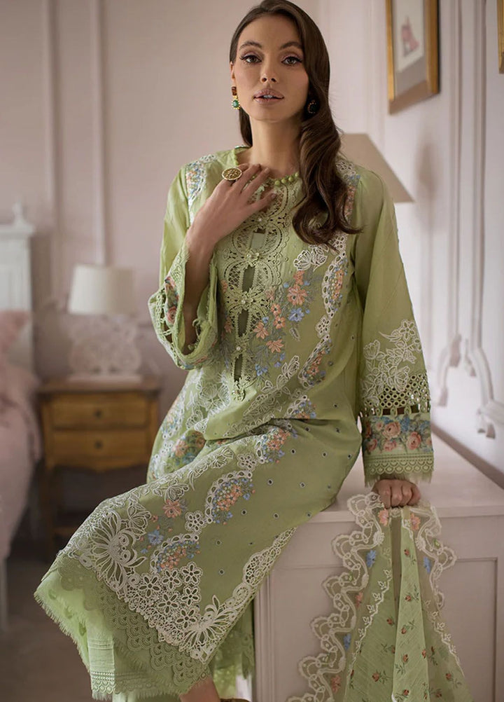 Sobia Nazir Embroidered Lawn Suits Unstitched 3 Piece SN24LL 4A - Luxury Summer Collection