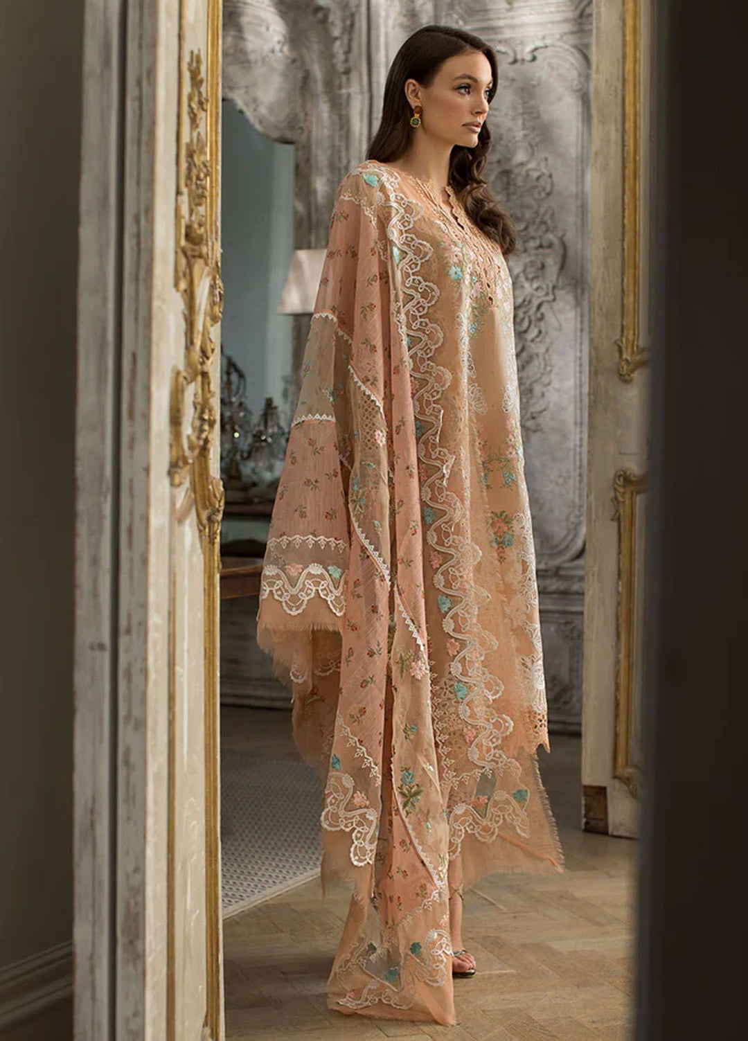 Sobia Nazir Embroidered Lawn Suits Unstitched 3 Piece SN24LL 4B - Luxury Summer Collection