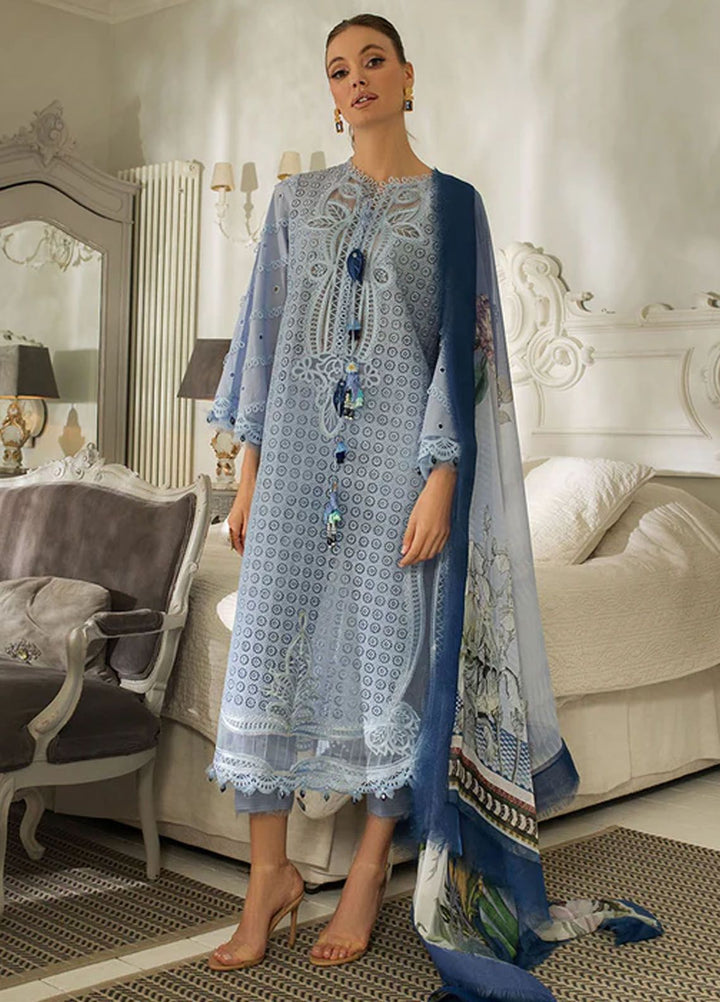 Sobia Nazir Embroidered Lawn Suits Unstitched 3 Piece SN24LL 5A - Luxury Summer Collection