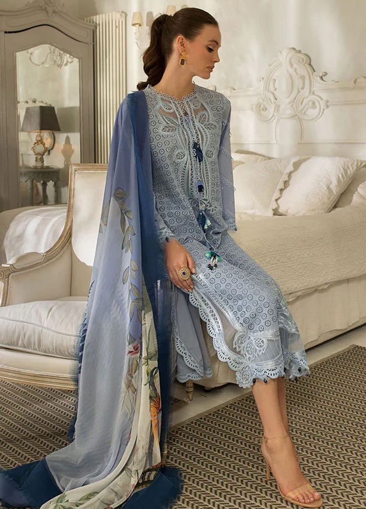 Sobia Nazir Embroidered Lawn Suits Unstitched 3 Piece SN24LL 5A - Luxury Summer Collection