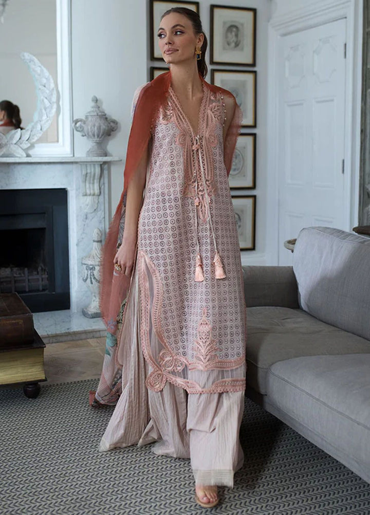 Sobia Nazir Embroidered Lawn Suits Unstitched 3 Piece SN24LL 5B - Luxury Summer Collection