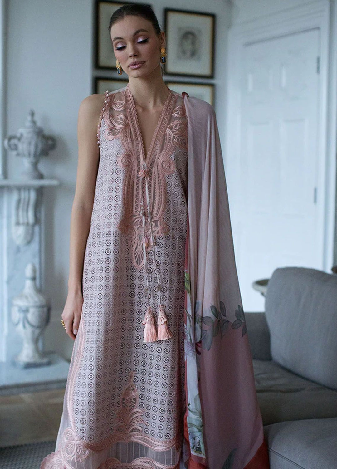 Sobia Nazir Embroidered Lawn Suits Unstitched 3 Piece SN24LL 5B - Luxury Summer Collection