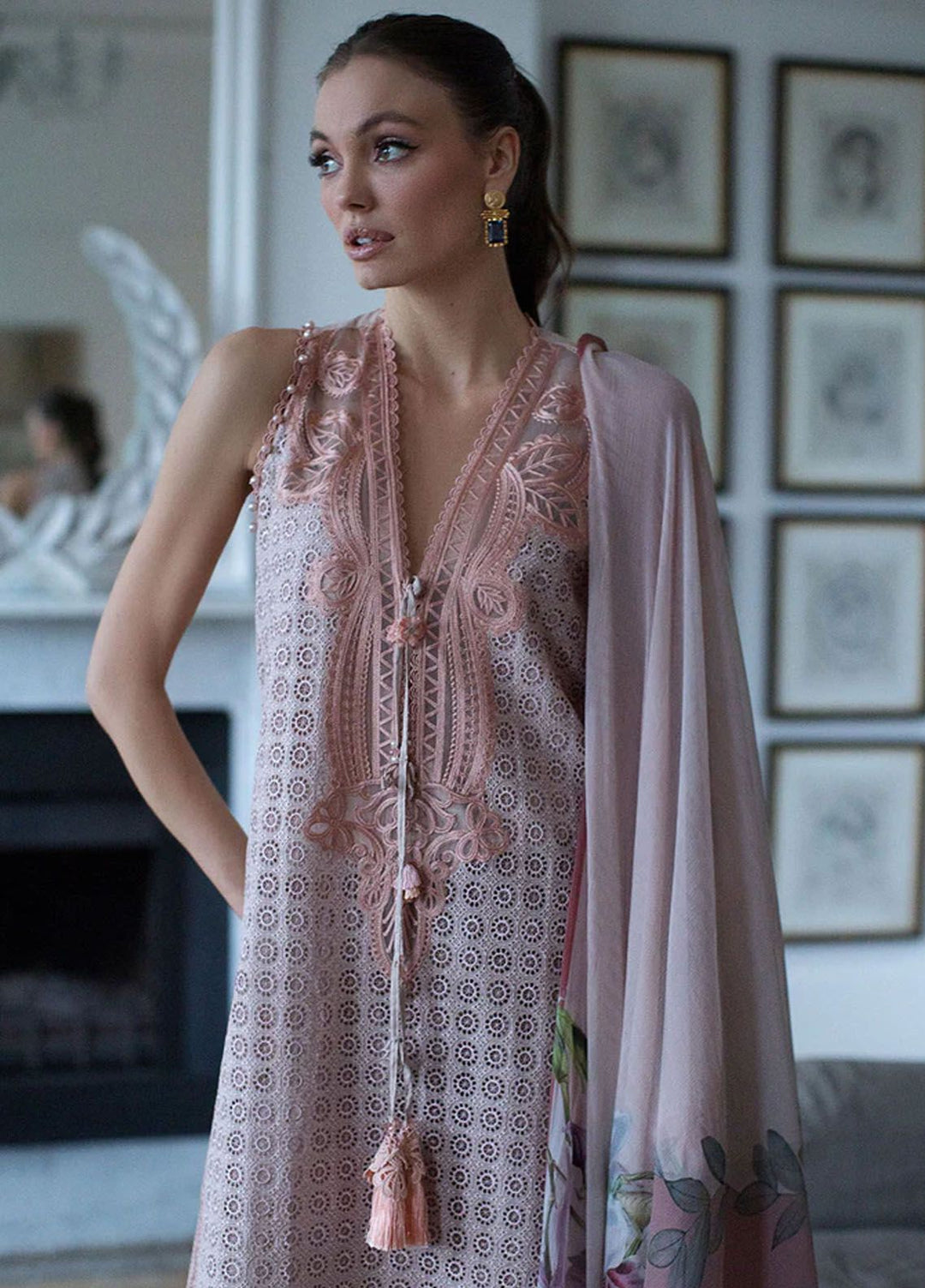 Sobia Nazir Embroidered Lawn Suits Unstitched 3 Piece SN24LL 5B - Luxury Summer Collection