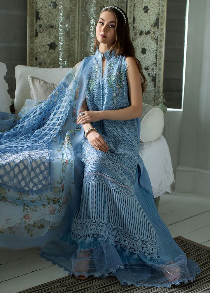 Sobia Nazir Embroidered Lawn Suits Unstitched 3 Piece SN24LL 6A - Luxury Summer Collection