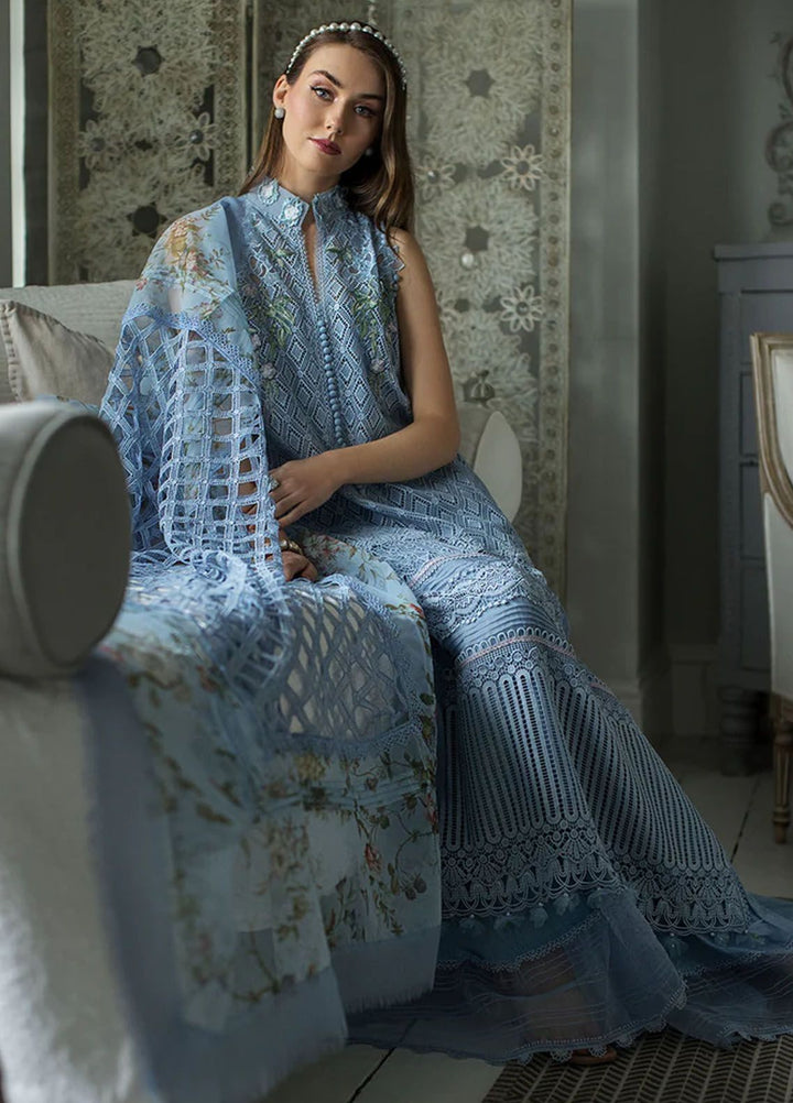 Sobia Nazir Embroidered Lawn Suits Unstitched 3 Piece SN24LL 6A - Luxury Summer Collection