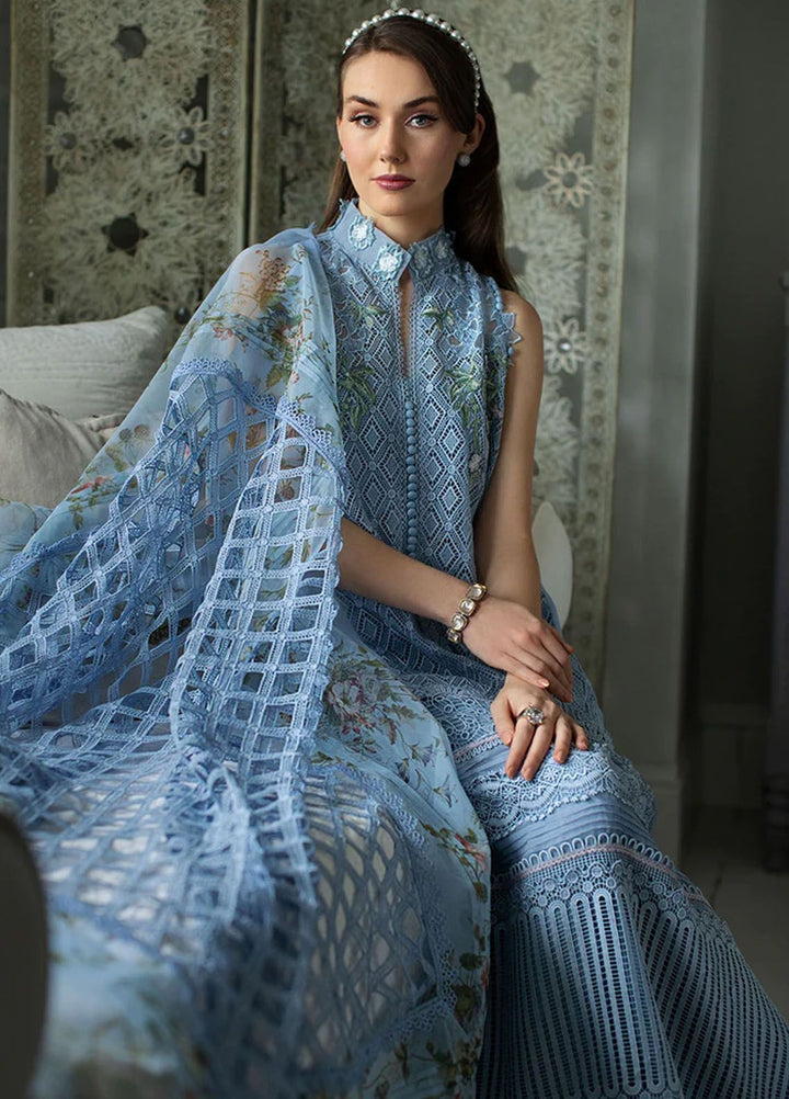 Sobia Nazir Embroidered Lawn Suits Unstitched 3 Piece SN24LL 6A - Luxury Summer Collection