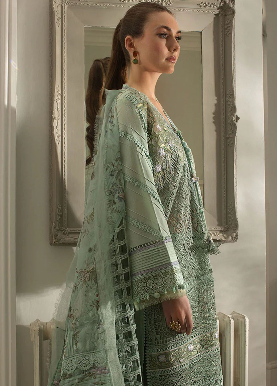 Sobia Nazir Embroidered Lawn Suits Unstitched 3 Piece SN24LL 6B - Luxury Summer Collection