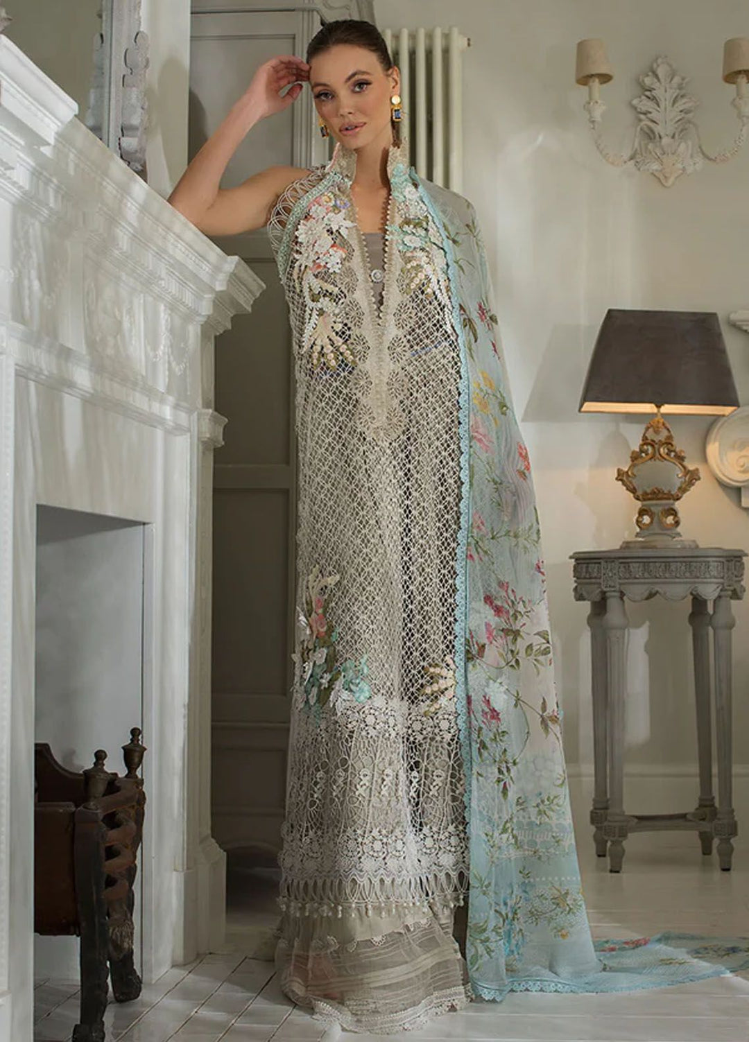 Sobia Nazir Embroidered Lawn Suits Unstitched 3 Piece SN24LL 7A - Luxury Summer Collection