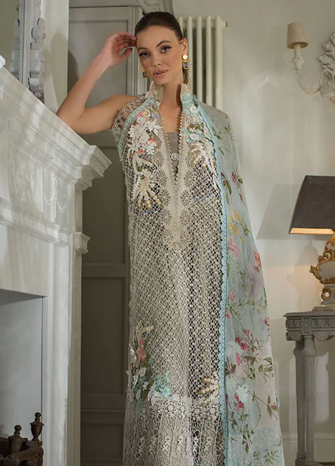 Sobia Nazir Embroidered Lawn Suits Unstitched 3 Piece SN24LL 7A - Luxury Summer Collection
