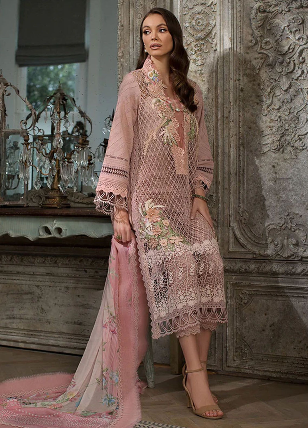 Sobia Nazir Embroidered Lawn Suits Unstitched 3 Piece SN24LL 7B - Luxury Summer Collection