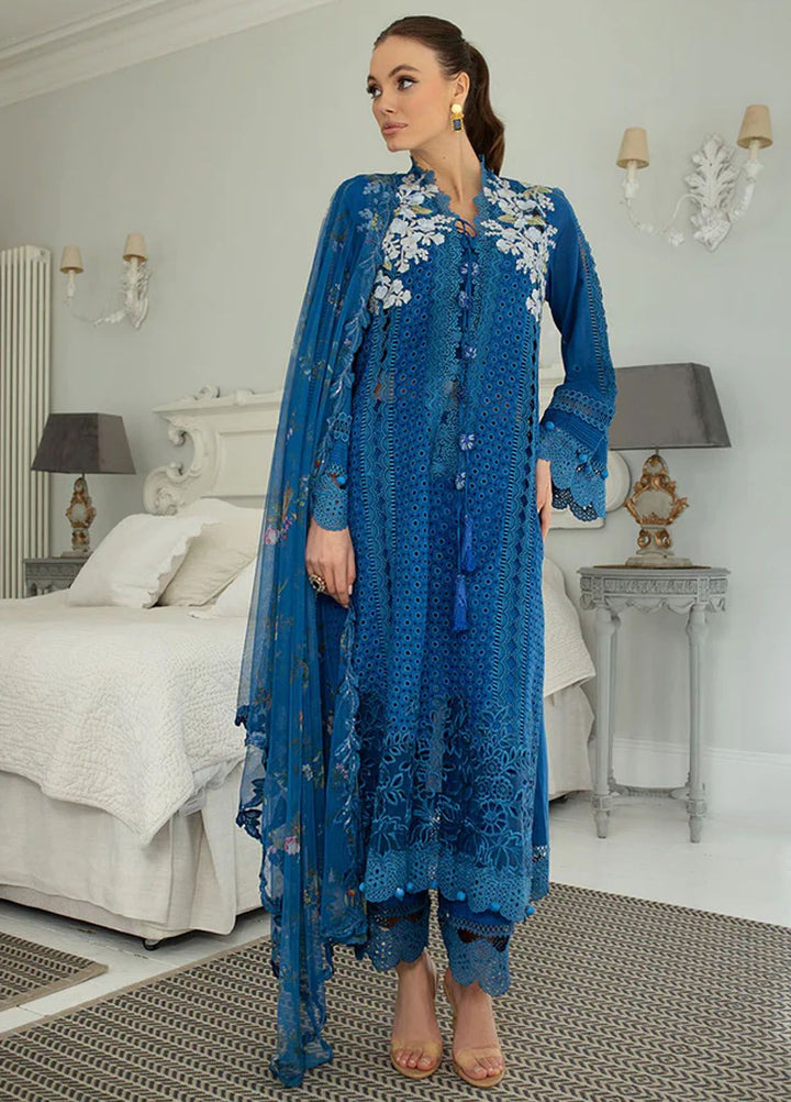 Sobia Nazir Embroidered Lawn Suits Unstitched 3 Piece SN24LL 8A - Luxury Summer Collection