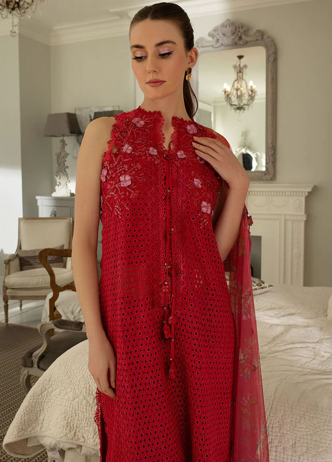 Sobia Nazir Embroidered Lawn Suits Unstitched 3 Piece SN24LL 8B - Luxury Summer Collection