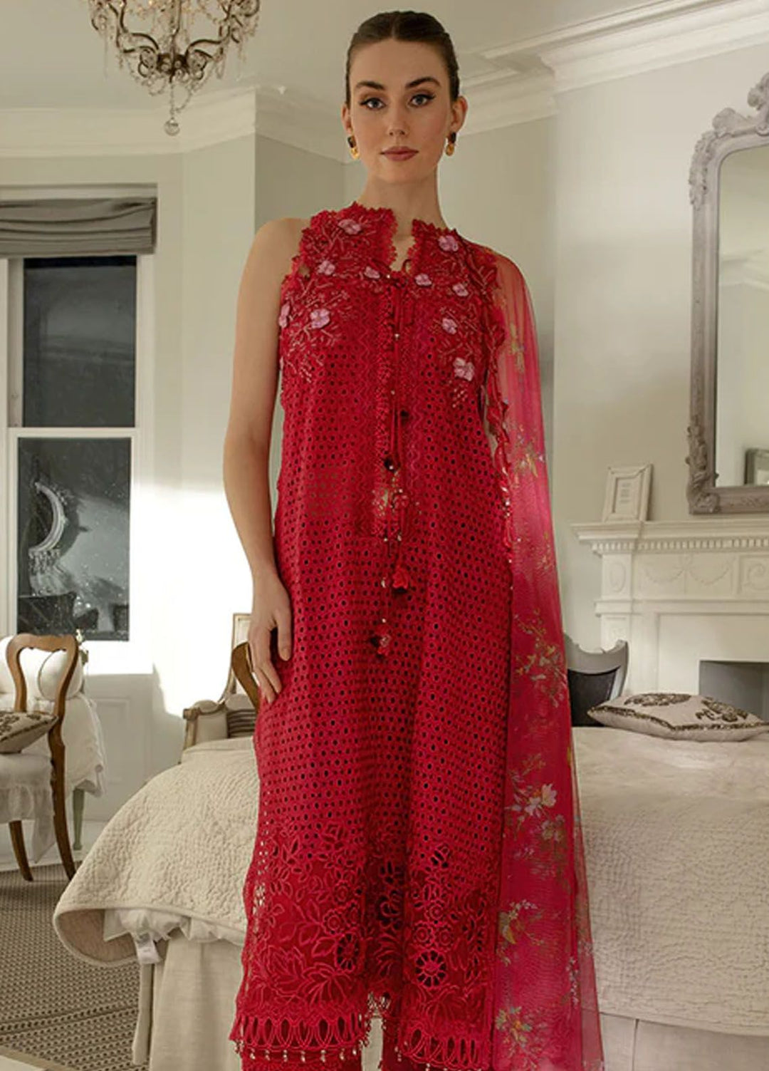 Sobia Nazir Embroidered Lawn Suits Unstitched 3 Piece SN24LL 8B - Luxury Summer Collection