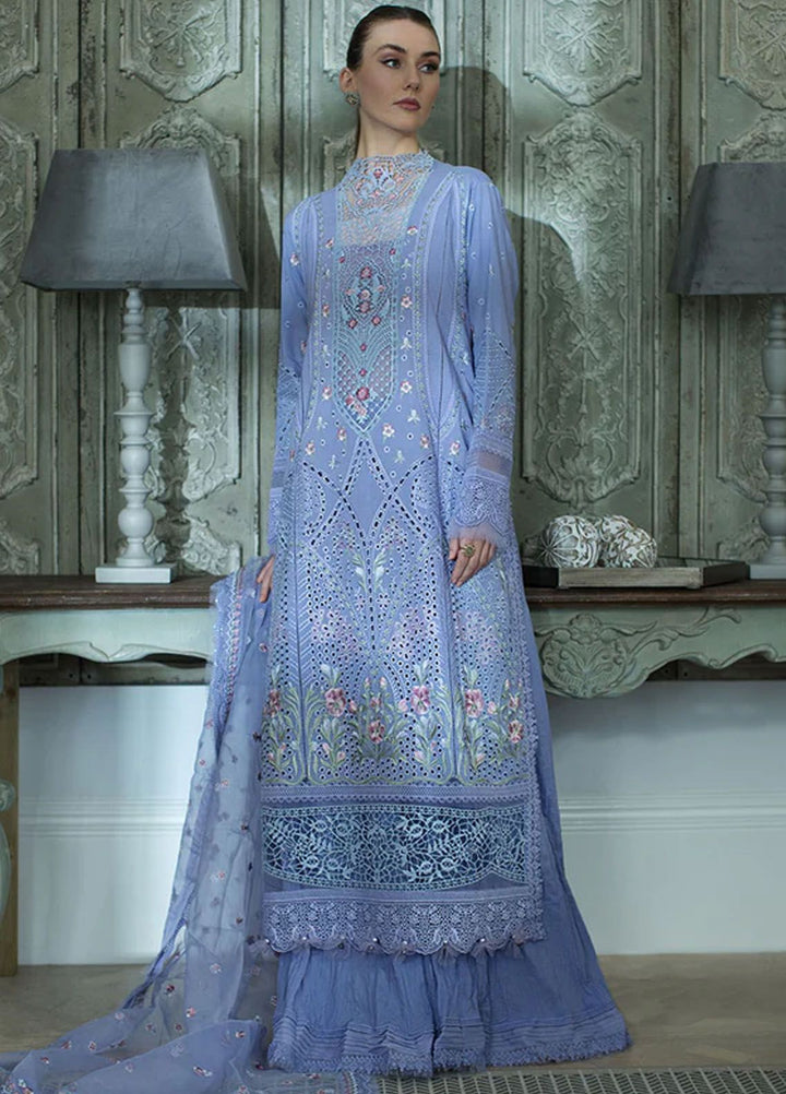 Sobia Nazir Embroidered Lawn Suits Unstitched 3 Piece SN24LL 9B - Luxury Summer Collection