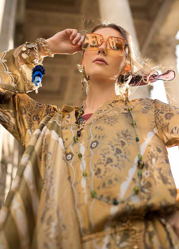 Sobia Nazir Embroidered Satin Suits Unstitched 3 Piece SN24S D-01 - Winter Collection