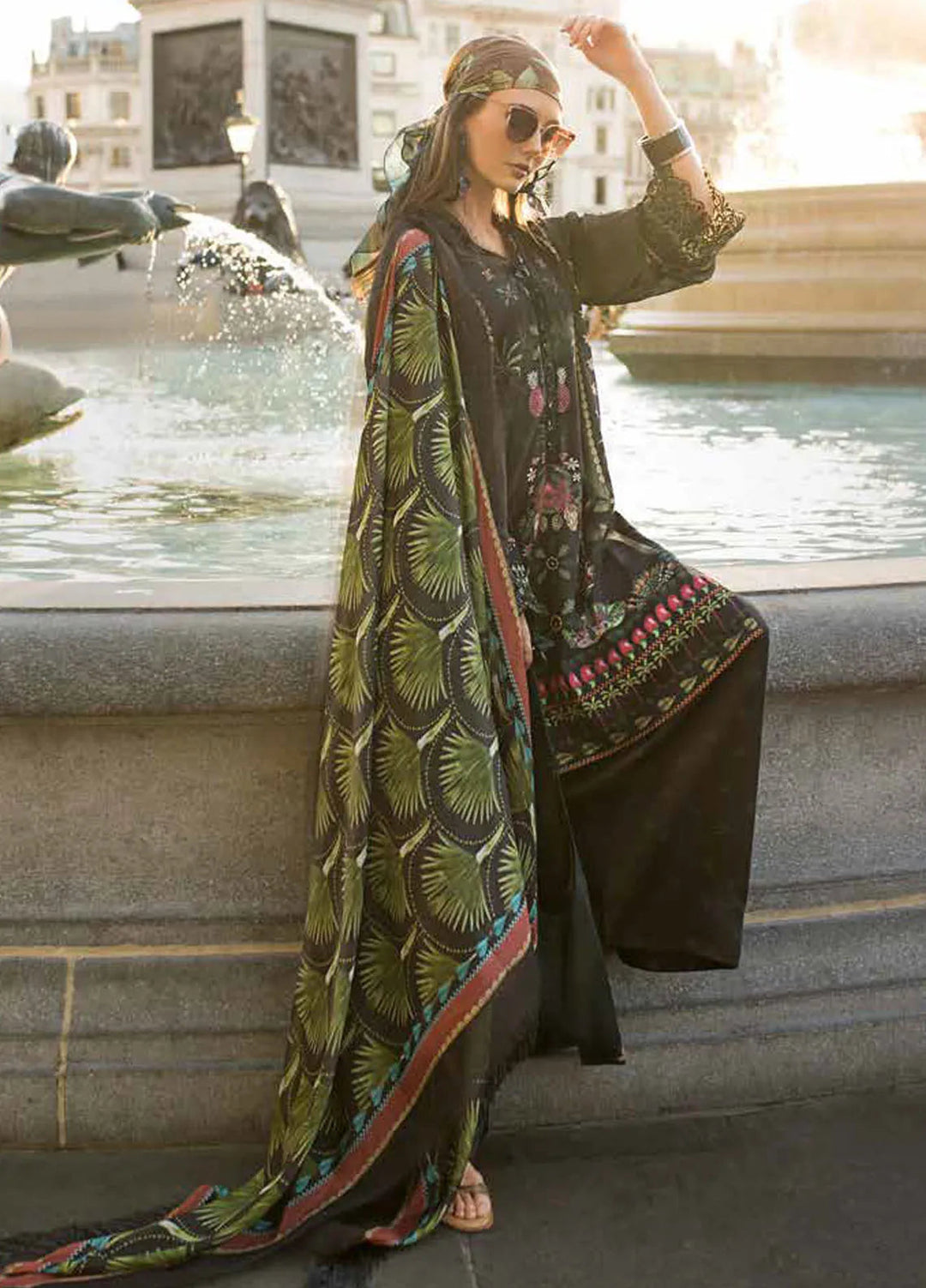 Sobia Nazir Embroidered Satin Suits Unstitched 3 Piece SN24S D-03 - Winter Collection